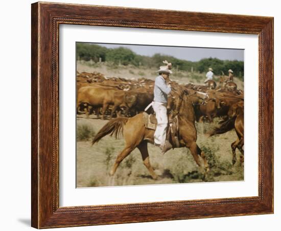 Cowboys on the King Range, TX-Eliot Elisofon-Framed Photographic Print
