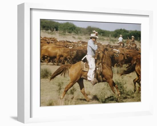 Cowboys on the King Range, TX-Eliot Elisofon-Framed Photographic Print