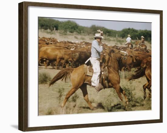 Cowboys on the King Range, TX-Eliot Elisofon-Framed Photographic Print