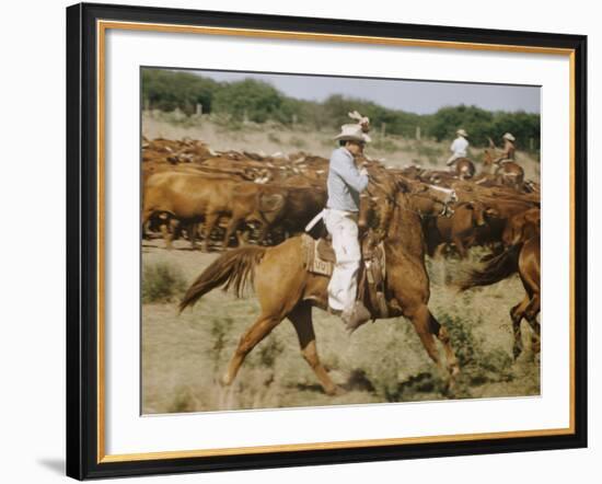 Cowboys on the King Range, TX-Eliot Elisofon-Framed Photographic Print