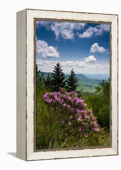 Cowee Mountain Overlook, Blue Ridge Parkway, North Carolina-Howie Garber-Framed Premier Image Canvas