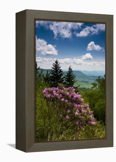 Cowee Mountain Overlook, Blue Ridge Parkway, North Carolina-Howie Garber-Framed Premier Image Canvas