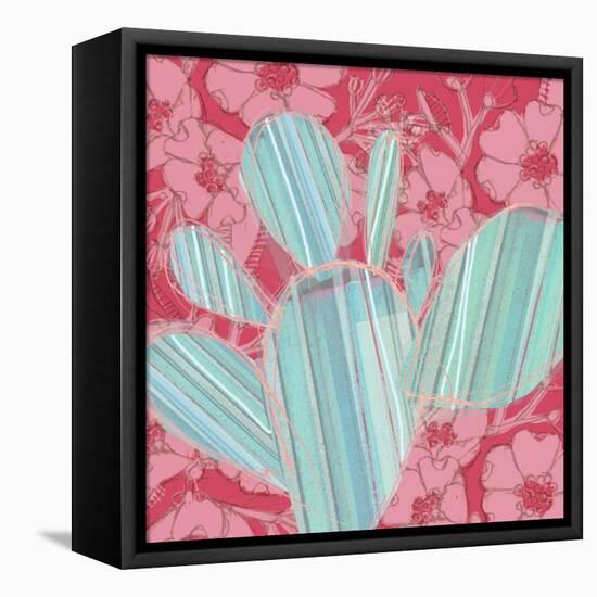 Cowgirl Cactus-Robbin Rawlings-Framed Stretched Canvas
