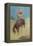 Cowgirl on Bucking Horse Painting-null-Framed Stretched Canvas