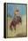 Cowgirl on Bucking Horse Painting-null-Framed Stretched Canvas