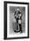 Cowgirl Portrait - Caroline May Blaney with a Young Buffalo Man-Lantern Press-Framed Premium Giclee Print