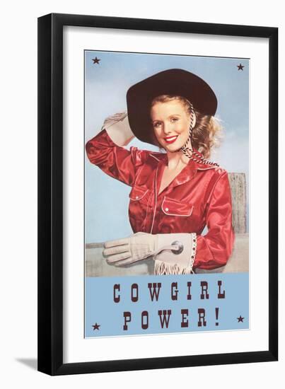 Cowgirl Power, Silk Shirt and Gloves-null-Framed Art Print