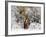 Cowgirl Riding in Autumn Aspens with a Fresh Snowfall-Terry Eggers-Framed Photographic Print