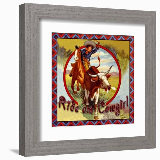 Cowgirl Roper-null-Framed Giclee Print