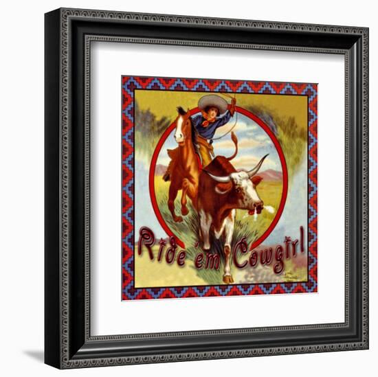 Cowgirl Roper-null-Framed Giclee Print