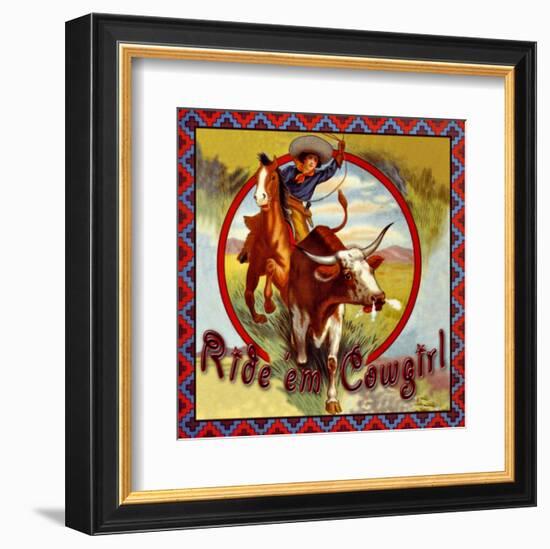 Cowgirl Roper-null-Framed Giclee Print