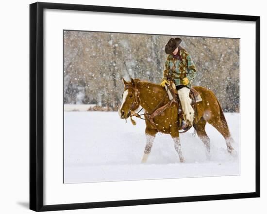 Cowgirl, Shell, Wyoming, USA-Terry Eggers-Framed Photographic Print