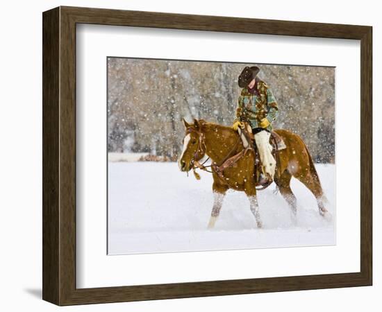 Cowgirl, Shell, Wyoming, USA-Terry Eggers-Framed Photographic Print