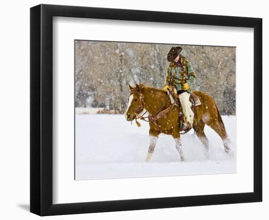 Cowgirl, Shell, Wyoming, USA-Terry Eggers-Framed Photographic Print