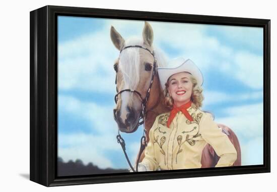 Cowgirl with Palomina-null-Framed Stretched Canvas