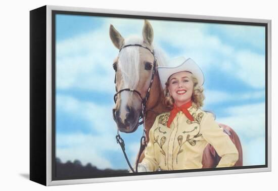 Cowgirl with Palomina-null-Framed Stretched Canvas