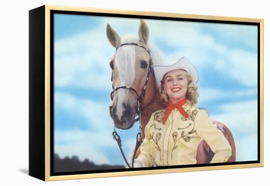 Cowgirl with Palomina-null-Framed Stretched Canvas