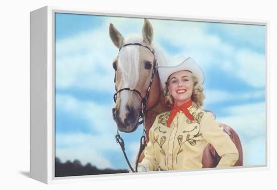 Cowgirl with Palomina-null-Framed Stretched Canvas