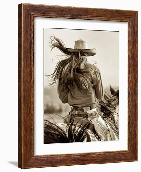 Cowgirl-Lisa Dearing-Framed Photographic Print