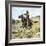 Cowhand Rounding Up Cattle Mixed in with the Horse Herd-null-Framed Giclee Print