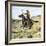 Cowhand Rounding Up Cattle Mixed in with the Horse Herd-null-Framed Giclee Print