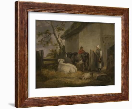 Cowherd and Milkmaid-George Morland-Framed Giclee Print