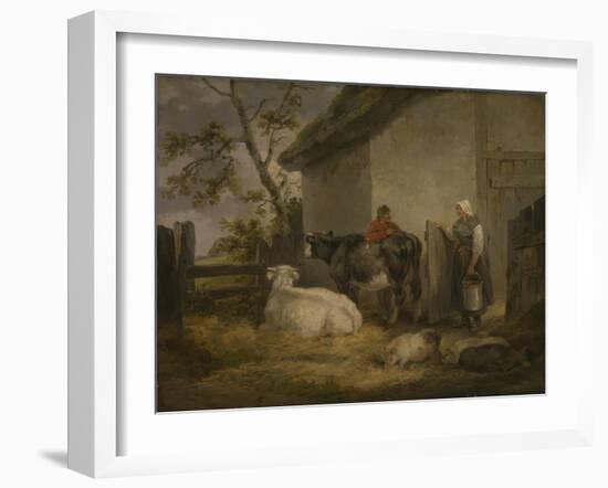 Cowherd and Milkmaid-George Morland-Framed Giclee Print