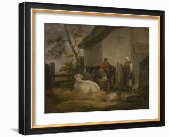 Cowherd and Milkmaid-George Morland-Framed Giclee Print