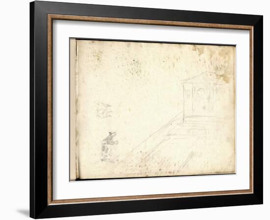 Cows. Architecture (Pencil on Paper)-Claude Monet-Framed Giclee Print