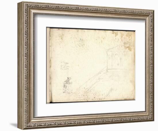 Cows. Architecture (Pencil on Paper)-Claude Monet-Framed Giclee Print