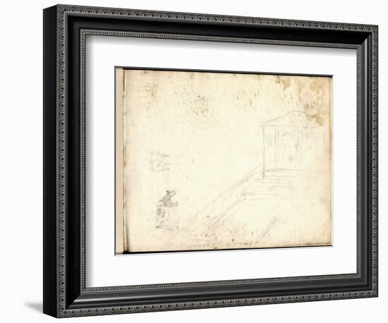 Cows. Architecture (Pencil on Paper)-Claude Monet-Framed Giclee Print