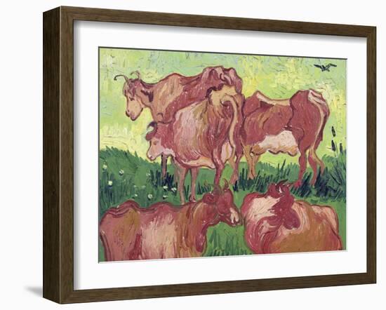 Cows, c.1890-Vincent van Gogh-Framed Giclee Print