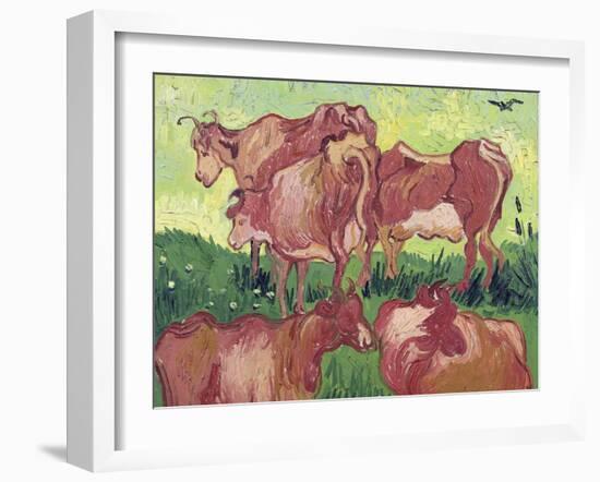 Cows, c.1890-Vincent van Gogh-Framed Giclee Print
