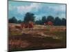 Cows Grazing, 2008, (Oil on Canvas)-Helen White-Mounted Giclee Print