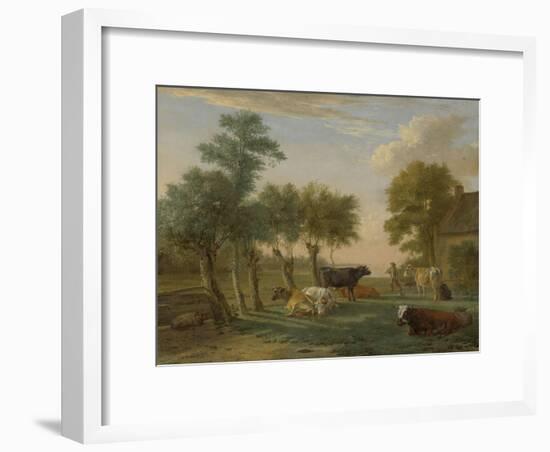 Cows in a Meadow Near a Farm, 1653-Paulus Potter-Framed Giclee Print