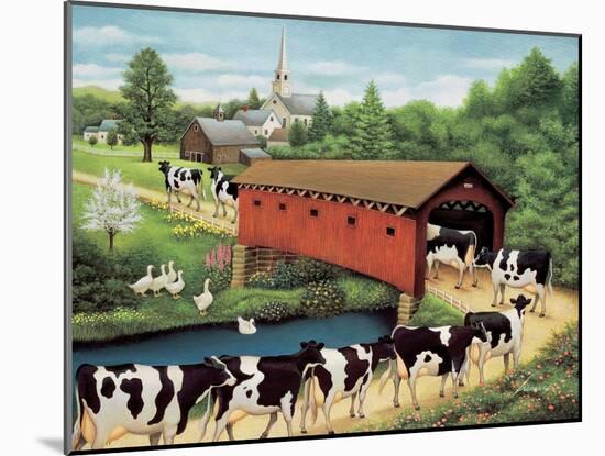 Cows in West Arlington-Lowell Herrero-Mounted Art Print