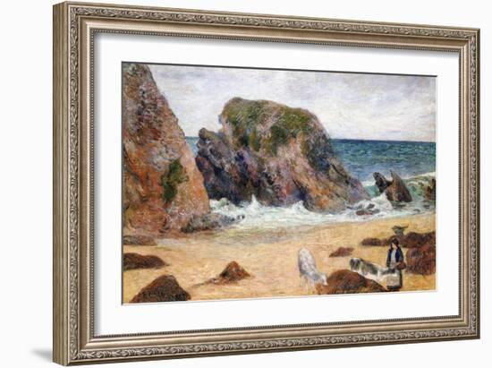 Cows on the Seashore-Paul Gauguin-Framed Giclee Print