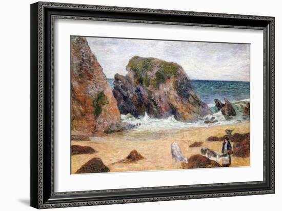 Cows on the Seashore-Paul Gauguin-Framed Giclee Print