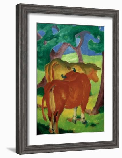 Cows under trees-Franz Marc-Framed Giclee Print