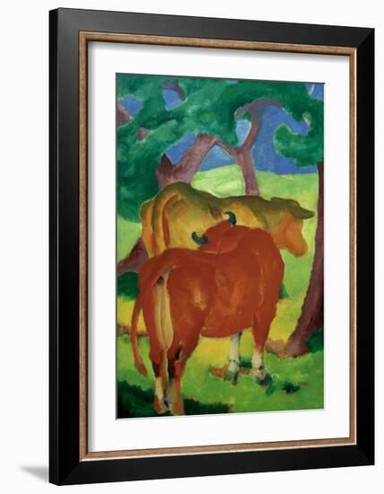 Cows under trees-Franz Marc-Framed Giclee Print