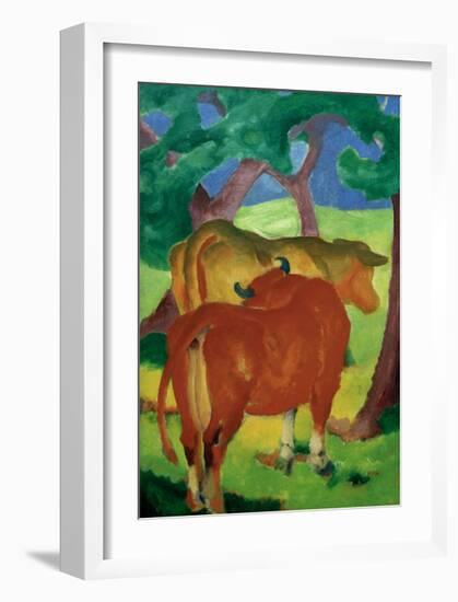 Cows under trees-Franz Marc-Framed Giclee Print