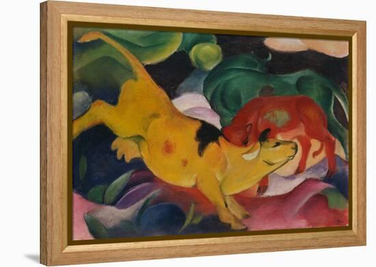 Cows Yellow, Red and Green, 1912-Franz Marc-Framed Premier Image Canvas