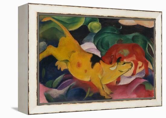 Cows Yellow, Red and Green, 1912-Franz Marc-Framed Premier Image Canvas