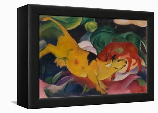 Cows Yellow, Red and Green, 1912-Franz Marc-Framed Premier Image Canvas