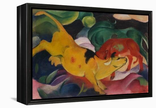 Cows Yellow, Red and Green, 1912-Franz Marc-Framed Premier Image Canvas