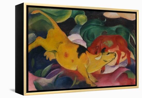 Cows Yellow-Red-Green, 1912-Franz Marc-Framed Premier Image Canvas
