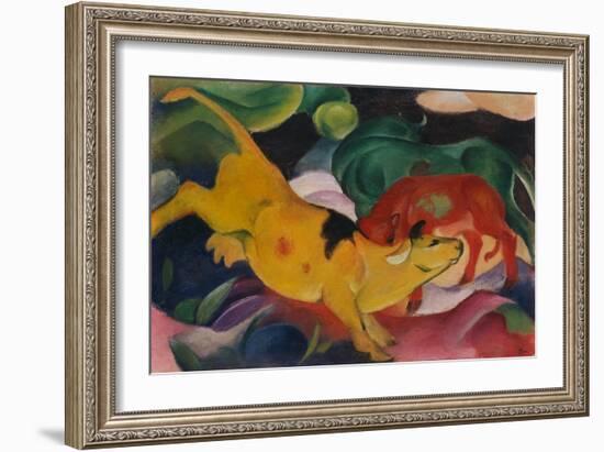 Cows Yellow-Red-Green, 1912-Franz Marc-Framed Giclee Print