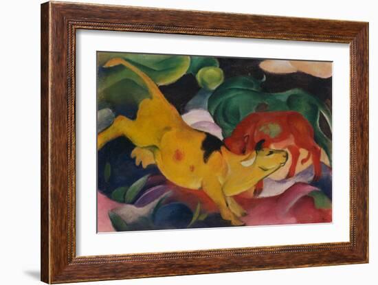 Cows Yellow-Red-Green, 1912-Franz Marc-Framed Giclee Print