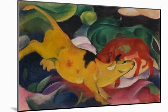 Cows Yellow-Red-Green, 1912-Franz Marc-Mounted Giclee Print