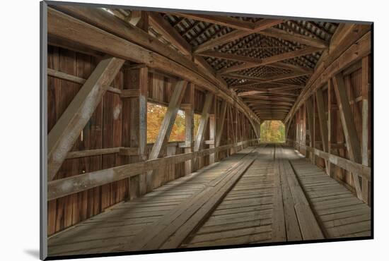 Cox Ford Covered Bridge over Sugar Creek,, Parke County, Indiana-Chuck Haney-Mounted Photographic Print